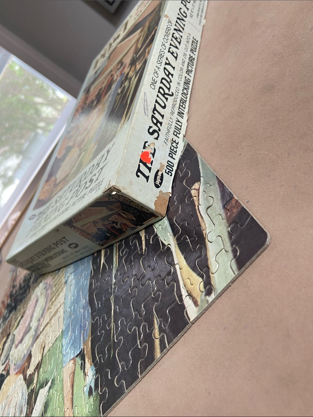 500-Piece Vintage Jigsaw Puzzle The Saturday Evening Post Jaymar - Picture 3 of 5